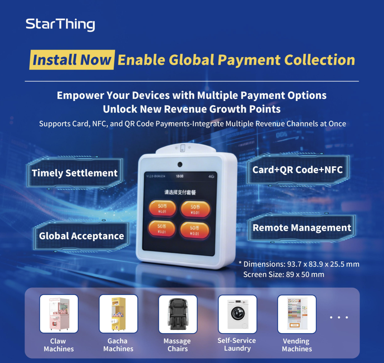 StarThing POS: The All-in-One Cashless Payment Solution for Unattended IoT Machines